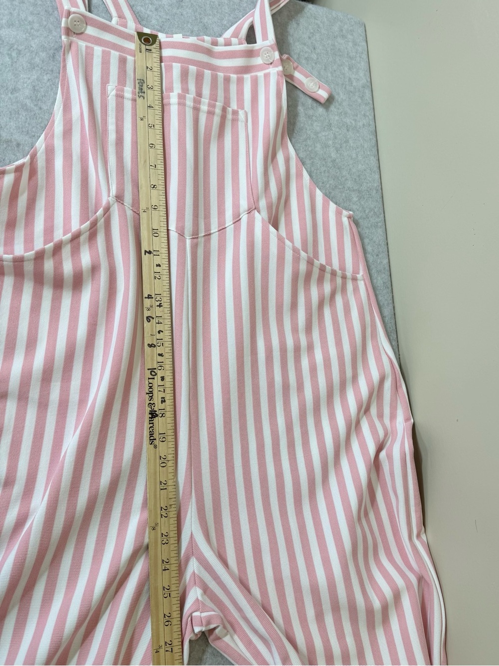 HALARA Pockets Stripe Waffle Overalls size L - Picture 12 of 17
